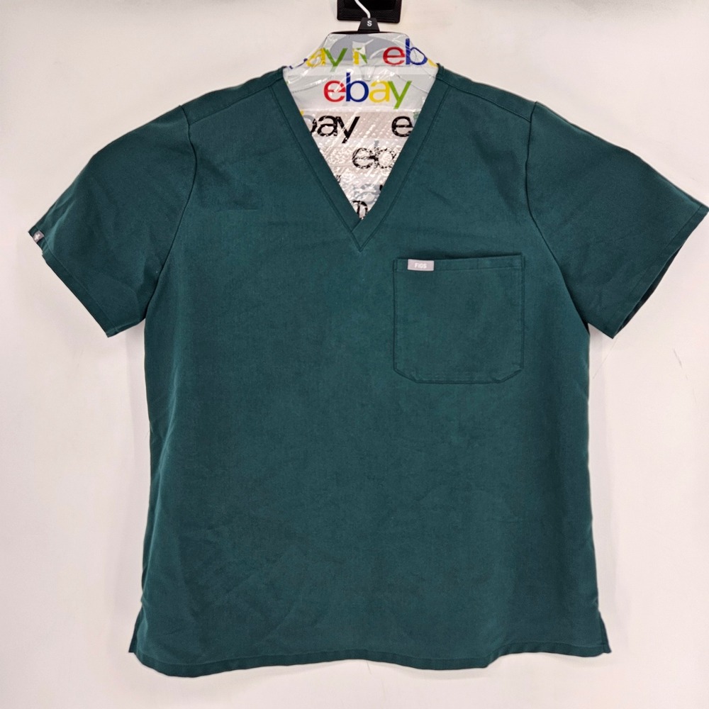 Figs Scrub Top Womens XL Catarina One Pocket Healthcare Uniforms Forest Green
